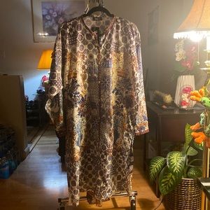 Oriental One Piece with Scarf dress. Kaftan Dress.